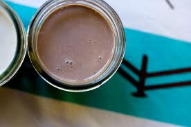 Cocoa-flavored hazelnut milk, yum.
