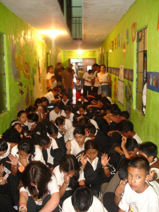 Guatemalan Students Praying for Us