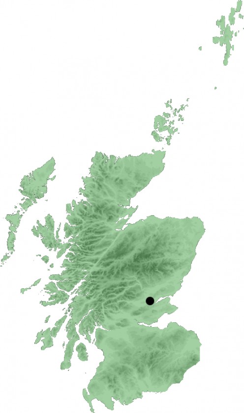Map location of Perth, Scotland
