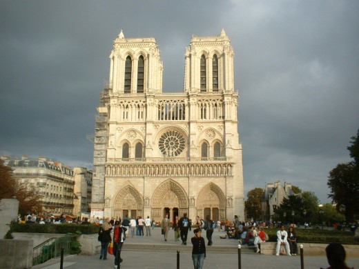 The square at Notre Dame Cathedral, Paris