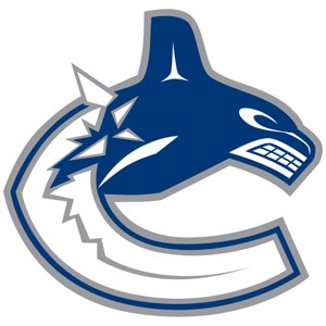 This is one of several logos for the Vancouver Canucks. You will be seeing a lot of this around, on jerseys, flags and placards. Go Canucks Gi!