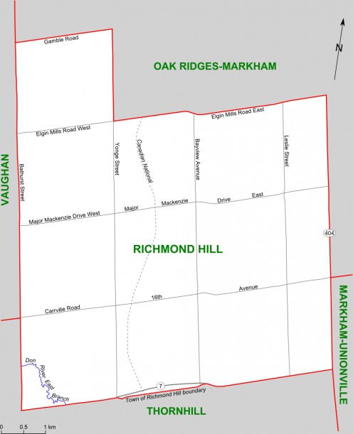 Federal and Provincial Riding of Richmond Hill
