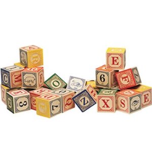 The Classic Embossed Alphabet Blocks will help your child's development throughout the years.