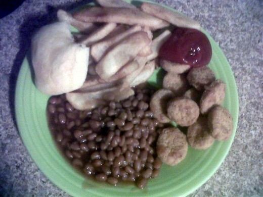 A relaxing Sunday topped off with chicken nuggets and steak fries.