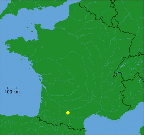 Map location of Toulouse, France