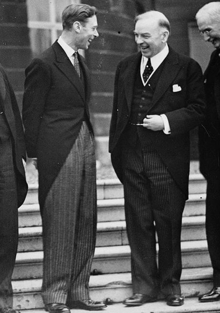 King George VI (left) and William Lyon Mackenzie King (right), at the Imperial Conference, Buckingham Palace, London, 1937