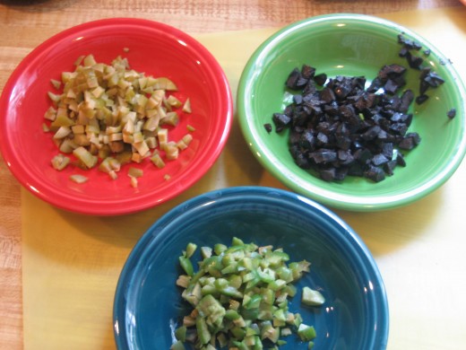 Diced olives