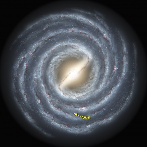 MILKY WAY GALAXY Our sun is in the second arm South the center.