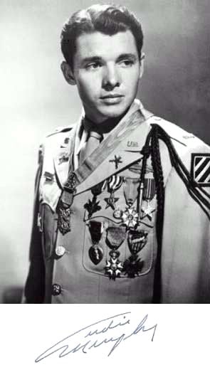 Arguably the greatest hero of WWII, Audie Murphy, selfless, generous and caring.