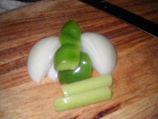 Trinity - onion, green pepper and celery