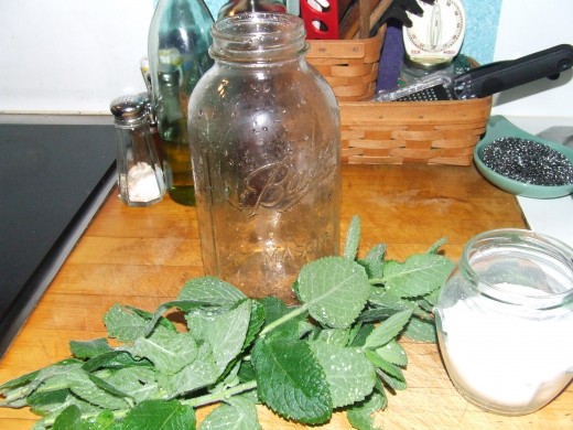 Here is the Bonus. Peppermint from the garden.