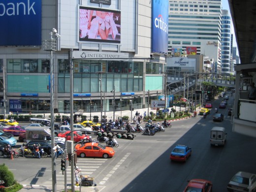 Sukhumvit Road and Asoke Road Junction