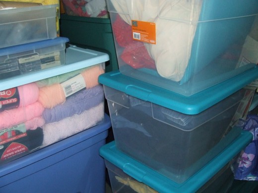Replace Cardboard Boxes with Plastic Storage Containers.