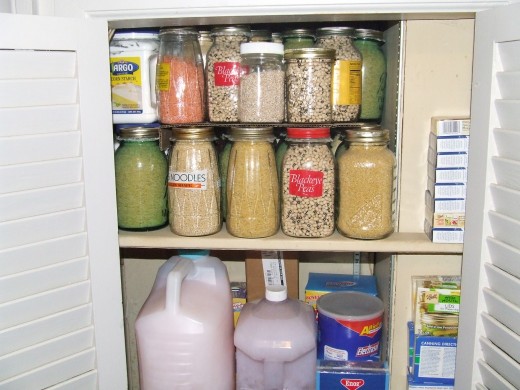 The stereo system has been long gone.  I filled the closet with dry goods stored in glass jars.  Also keep canning supplies and homemade liquid soap there also.