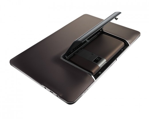 Press shot of ASUS Padfone's back, showing where the phone is docked