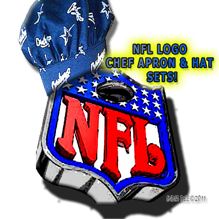 This NFL Logo looks great wearing a Chef Hat, and so will your football fan!