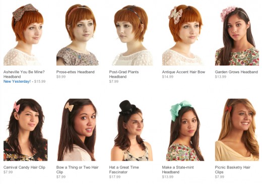 A smattering of the ModCloth hair accessory selection