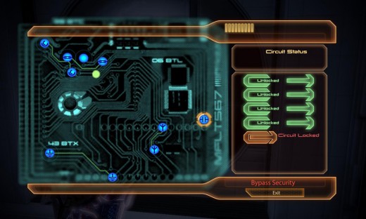 Mass Effect 2 even made their minigames look sci-fi.