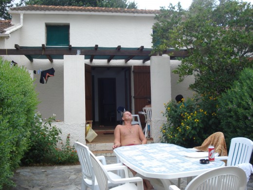  the house we rented with covered & open terrace just 10 min. walk to Moriani Beach, Corsica