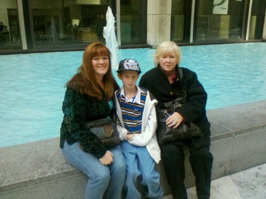 Mom, Kyle and Grandma 10 years later