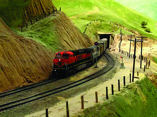 Diesel consist at the San Diego Model Railroad Museum.