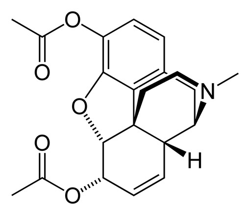 Molecular structure of Heroin