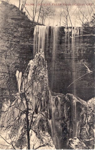 1907 Winter Postcard calls this Hopkins Falls. Now it is called Tews Falls.