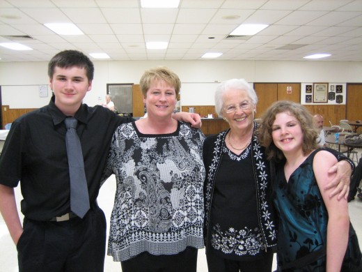 My two children, my momma and me!