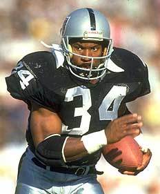 Bo Jackson wore No 34 for the Los Angeles Raiders