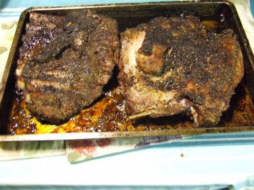 I like to cook all the Ribs. Then arrange them on the grill to coat with the Bar-b-q sauce. Some family members like their ribs well done so it's OK if a few ribs are slightly well done.