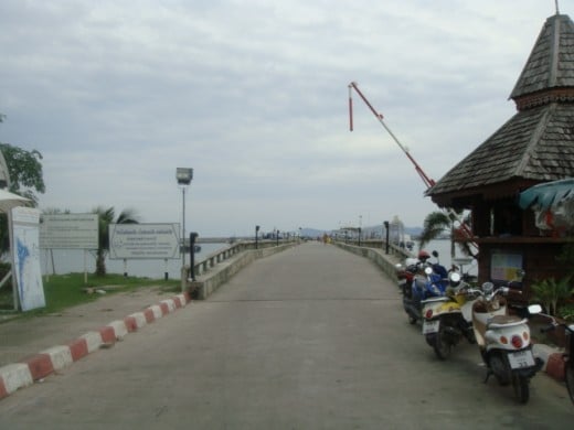 Roadway by Parking Lot