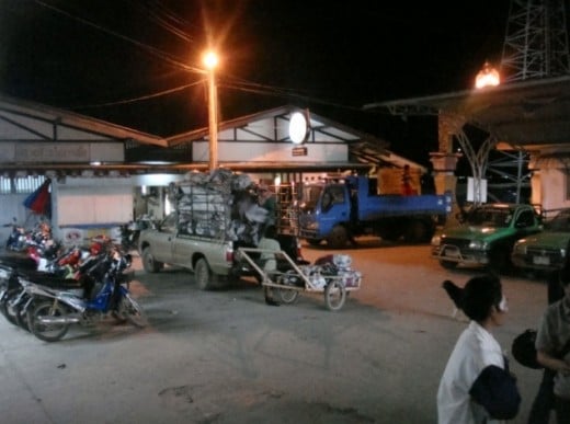Truck loaded with goods