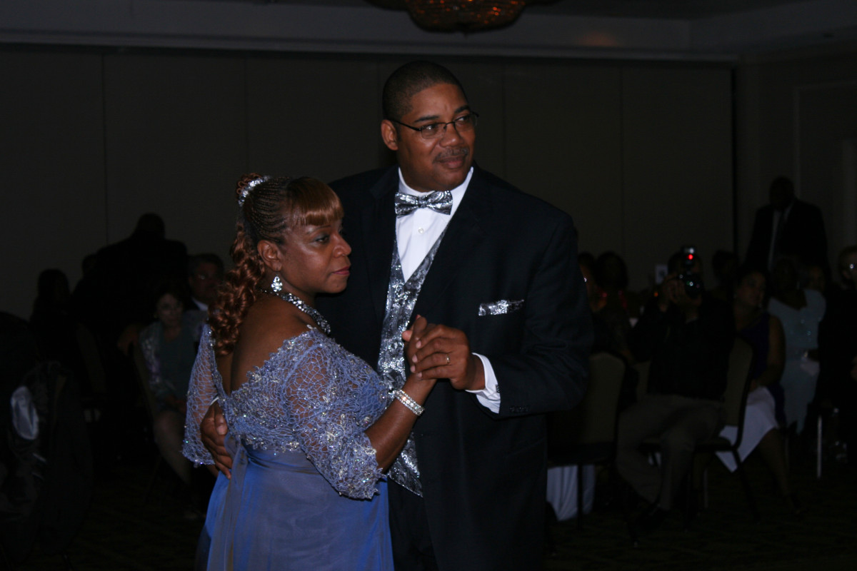We danced within the candlelit room during our celebration of twenty five years of marriage.