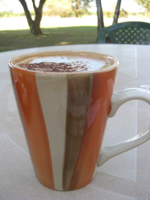 Have a coffee by the lake