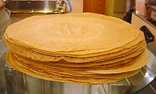 A whole stack of palačinke.   My plate never gets this high, they are usually salivating and ready to devour each fresh one that I produce.