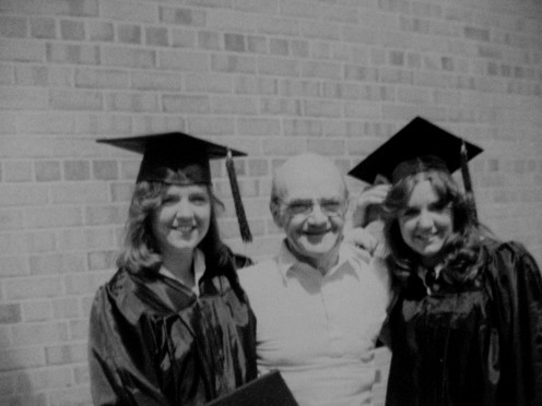 1987-My sister and I graduating from College