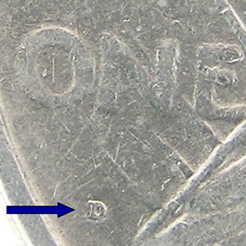 The mint mark, found on the back, plays a role in the rare varieties of the Peace silver dollar.