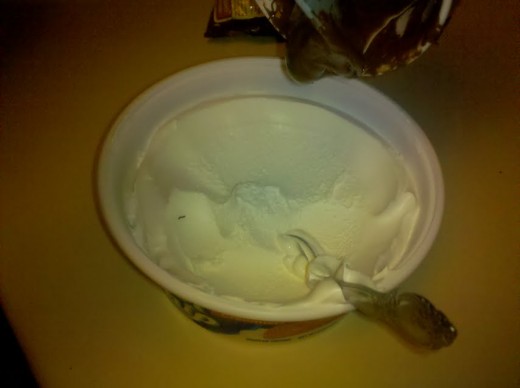 Remove 1/3 of cool whip to be used as a topping.
