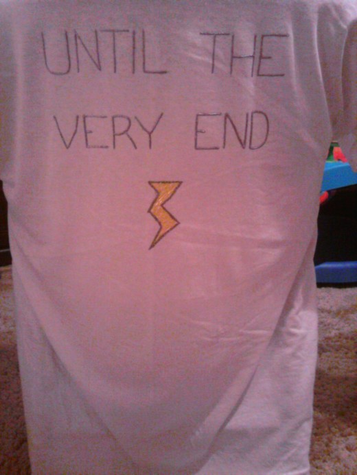 The front of my shirt.
