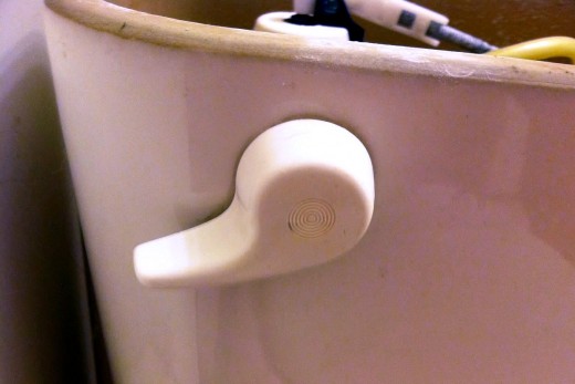 The poor flush handle on our toilet broke today...not cool.