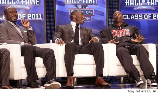 Deion Sanders, who made the moniker "Prime Time" his own along with fellow Hall of Fame 2011 Marshall Faulk and Shannon Sharpe