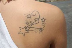 Shooting Star Tattoos and Star Foot Tattoos