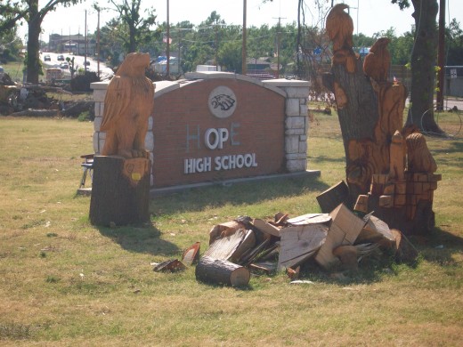 Joplin High School sign.