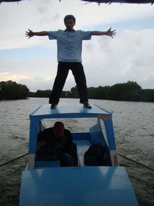 Our young and dynamic college dean having a nice time here...