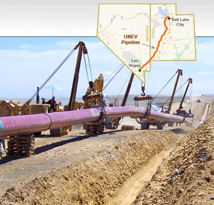 Pictured above is a map of the pipeline and actual construction of it.