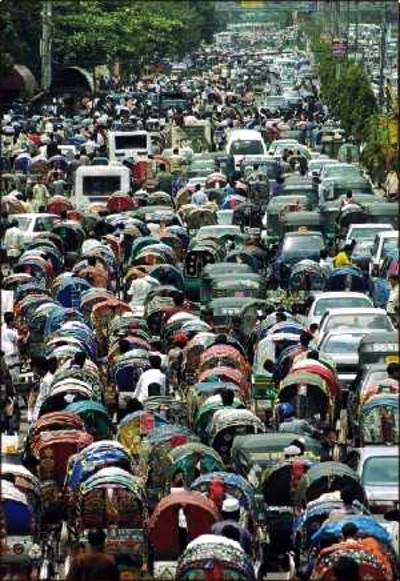 Traffic jam in Palton area