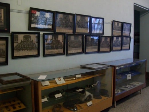 Photos from the museum room at the McAlester Scottish Rite Temple