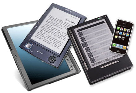 An assortment of eBook Readers that are used to read eBooks.