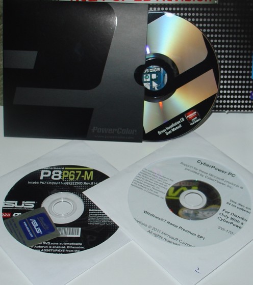 Window 7 Home Premium, assorted drivers, all on individual discs