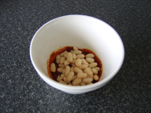 The beans are added last of all to the spicy paste